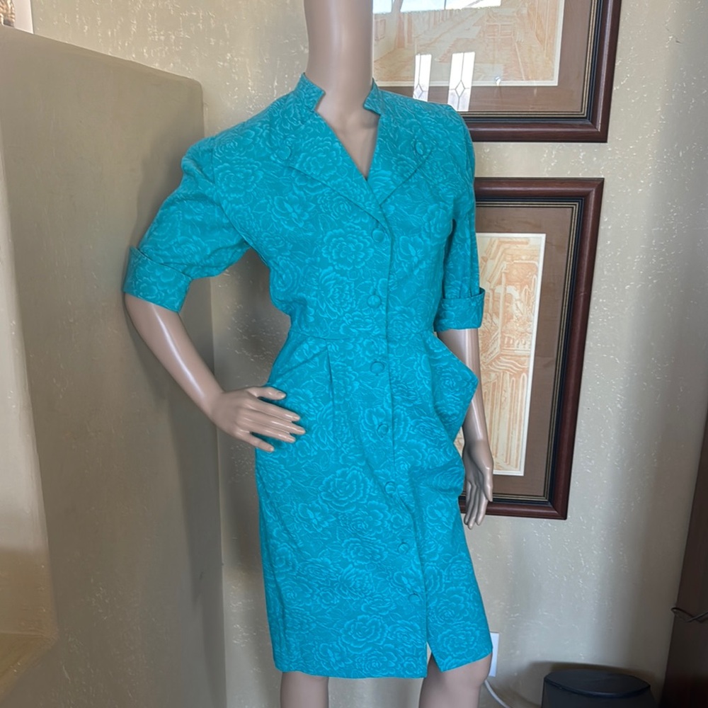 Oops California Vintage 70’s Secretary Fitted Dress sz XS S
